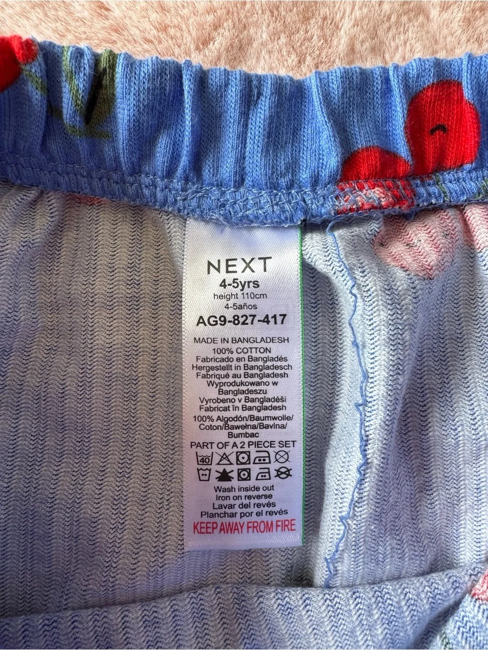 NWT Next Icecream and Cherry Tee and Skirt Set Size Girls 4-5